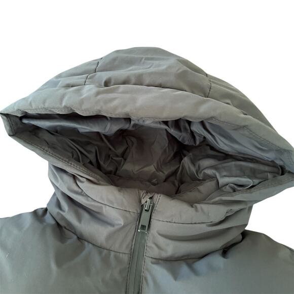 Zara Kids’ Hooded Puffer Jacket Green Water Repellent Size 8-9 - Picture 3 of 8